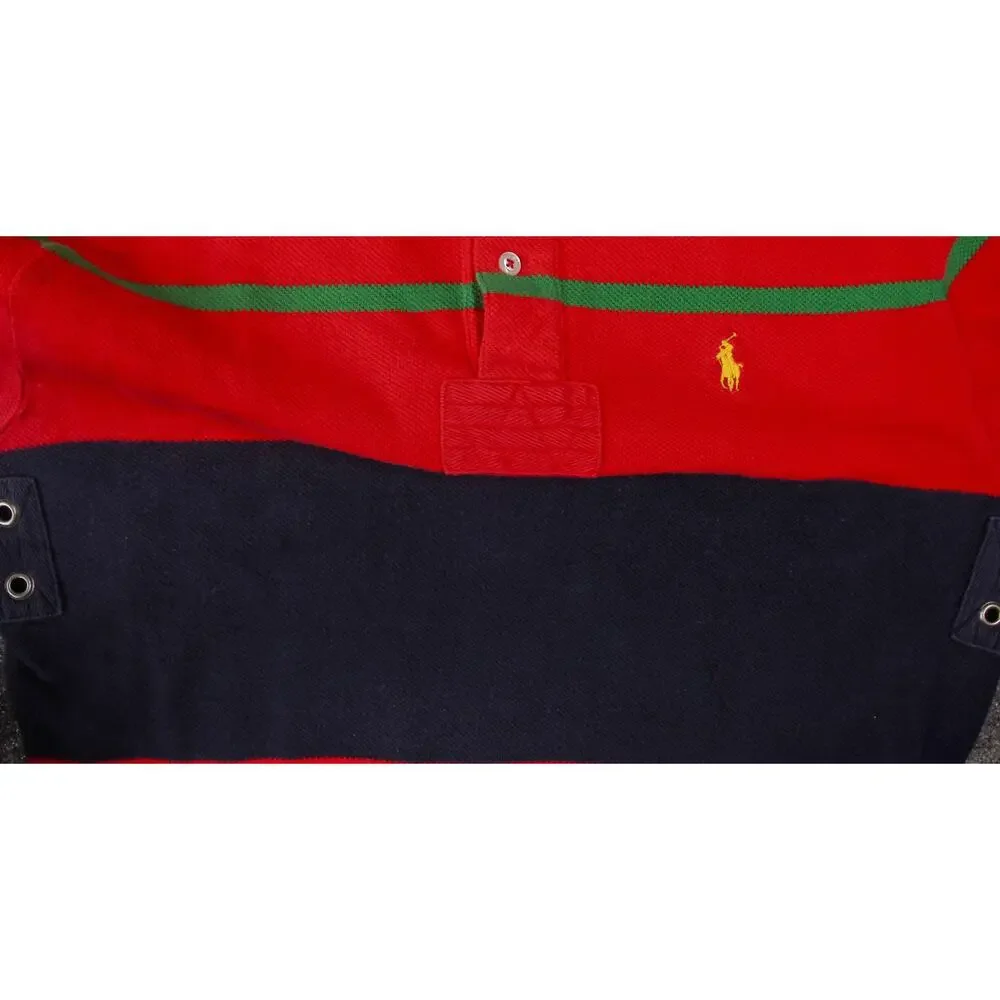 Vintage Polo Ralph Lauren Vented Color Block Y2K Oversized Rugby Polo XL